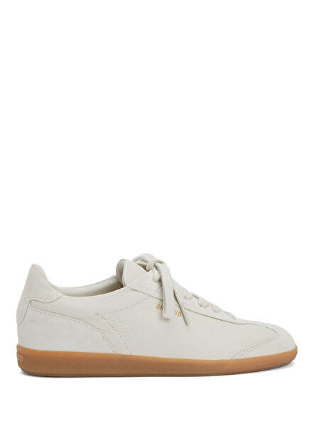 Zane Kırık Beyaz Kadın Deri Sneaker