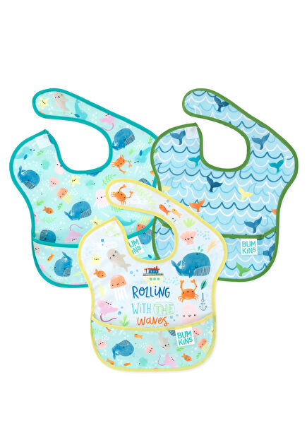 SuperBib Rolling With The Waves 3-Pack Bib