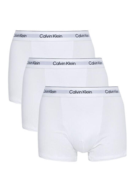 Relaxed Fit Beyaz 3lü Boxer Seti