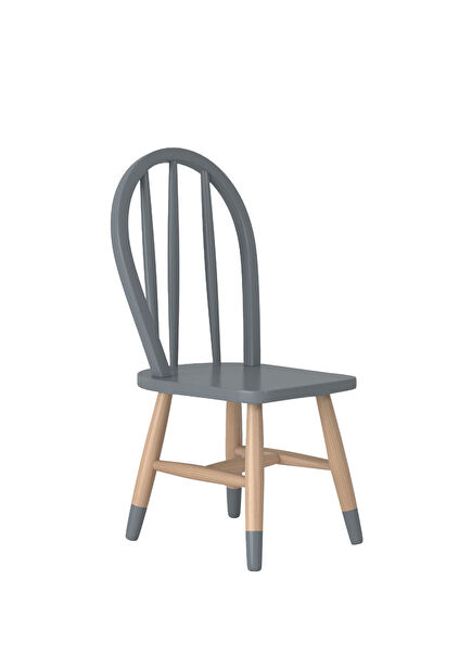 Gri Ahşap Çocuk Sandalyesi