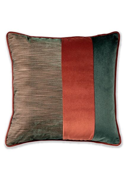 Intenso Patchwork Üç Şeritli Yastık 50x50 cm