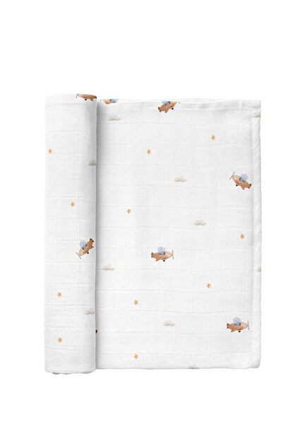 Happy Tony Organic Cotton Washed Baby Muslin Cover 115 x 115 cm