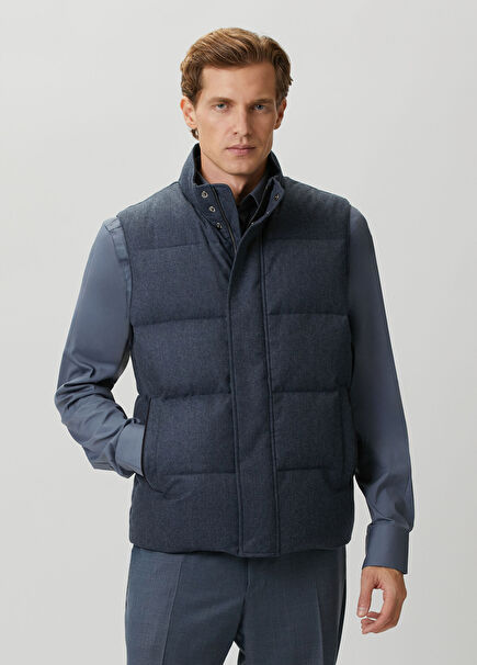 Blue Wool Vest