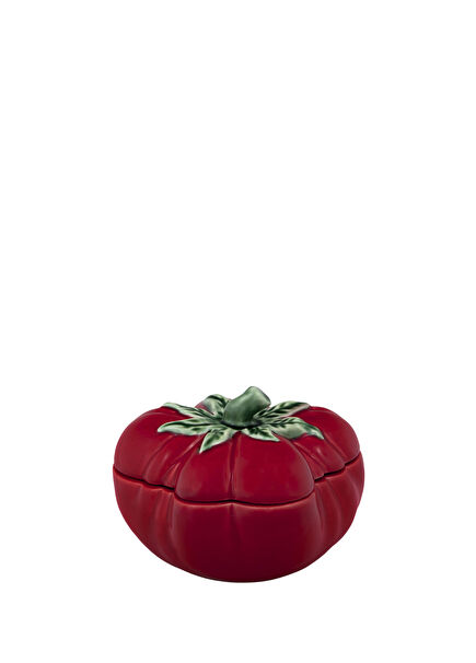 Tomato Red Ceramic Storage Container