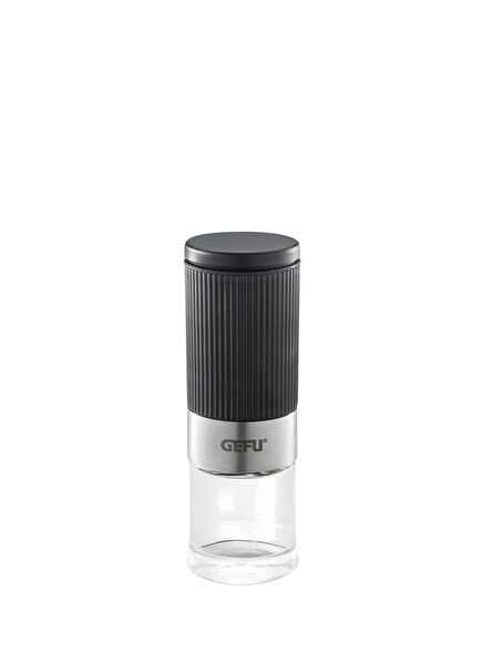 Tusom Black Steel Glass Salt and Pepper Grinder