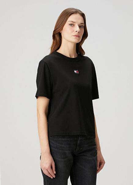 Boxy Fit Siyah T-shirt
