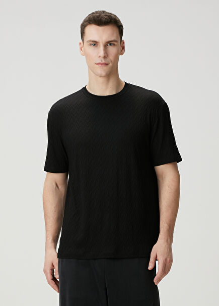 Black Embossed T-Shirt