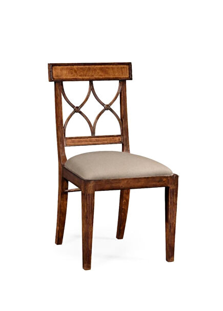 Windsor Brown Wooden Armless Dining Chair