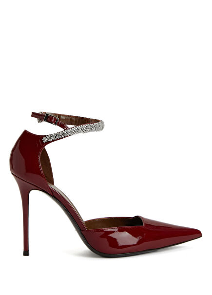 Elenie Burgundy Patent Leather Stiletto