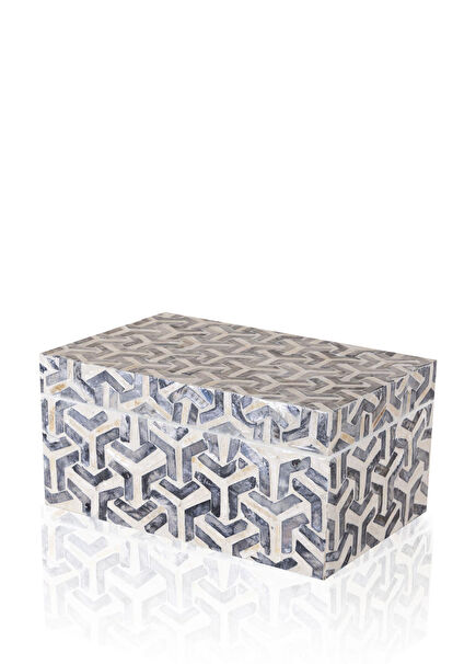 Sedef Seramik Dikdörtgen Dekoratif Kutu 25 x 16 cm