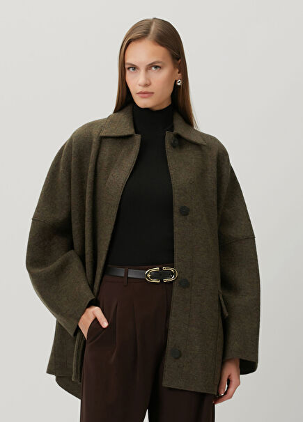 Dark Green Wool Coat