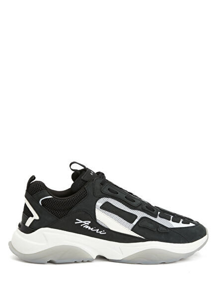Bone Runner Black Men's Leather Sneakers
