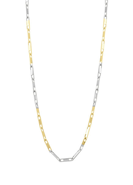 Double Color 14K Gold Men's Chain Necklace