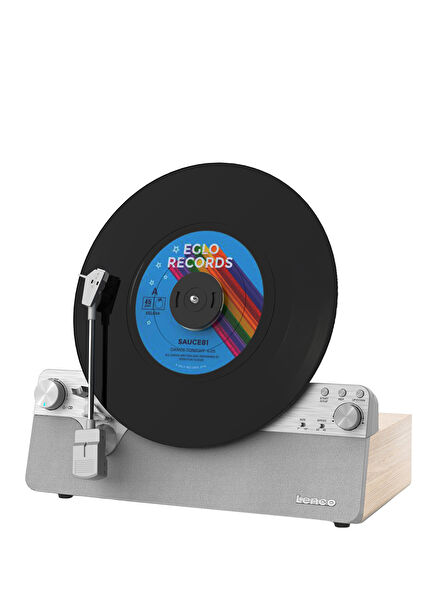 Dikey Plak Çalar LSA-071 Retro Tasarım ve Modern Dahili Hoparlörlü Bluetooth Pikap