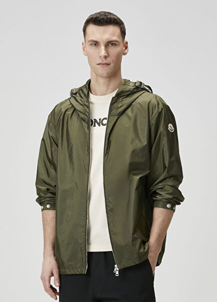 Haki Kapüşonlu Yağmurluk