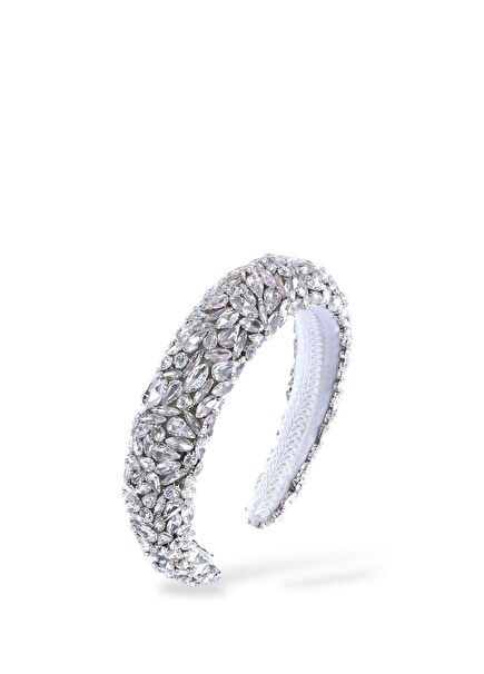 Clara Headband Silver Kristal Taşlı Kadın Taç