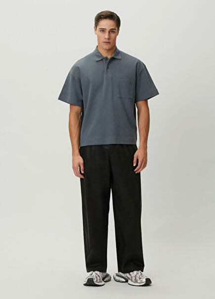 Siyah Beli Kordonlu Pantolon