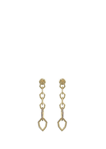 Polygonos Chain Women's Gold Earrings