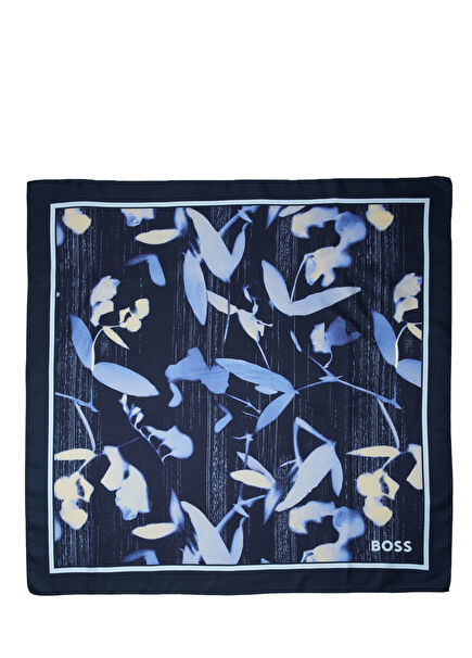 Lainy Navy Blue Women's Silk Shawl