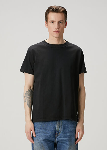 Black Logo Detailed T-Shirt