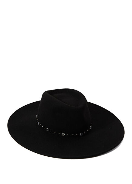 Siyah Kadın Yün Şapka