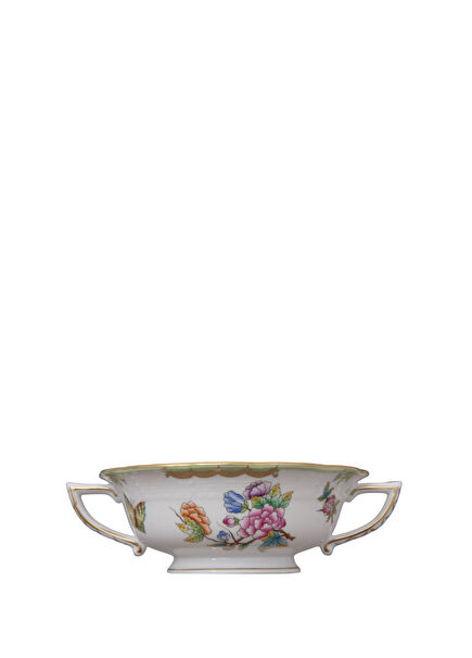 Victoria Desenli Porselen Çorba Kasesi 14 cm