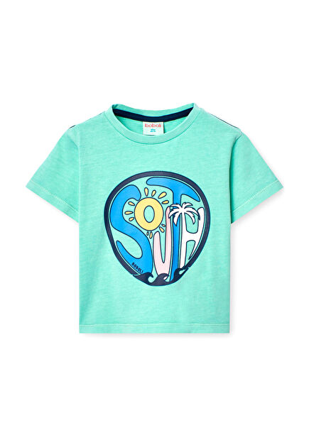 Yeşil Kısa Kollu Erkek Çocuk T-shirt