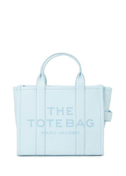 The Tote Light Blue Women's Leather Shopping Bag