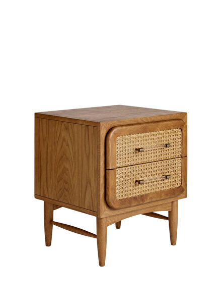 Rosaline Inlaid Wooden Nightstand