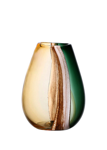 Sullatela Green Pattern Colored Glass Medium Size Vase