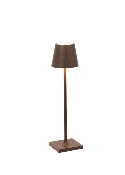Poldina Kahverengi Micro Şarjlı Led Masa Lambası