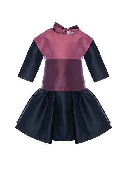 Mürdüm Zarafeti Bluz ve Etek Kız Çocuk 2'li Set