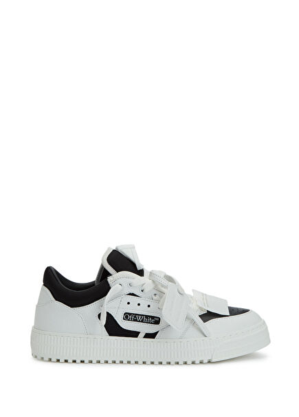 Siyah Beyaz Erkek Deri Sneaker