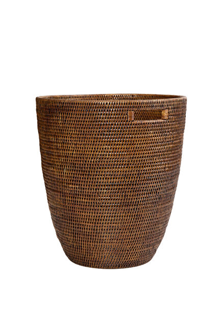 Kahverengi Hasır Çamaşır Sepeti