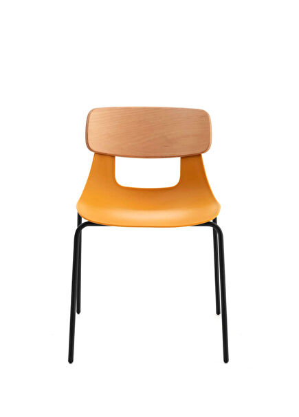 Lucrezia Wooden Back Mustard Chair