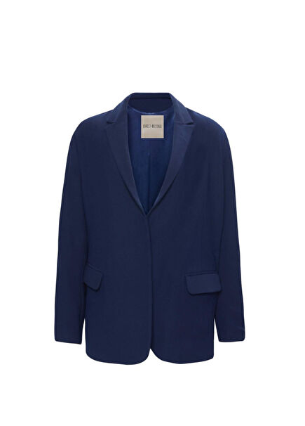 Carine Lacivert Kadın Oversize Ceket