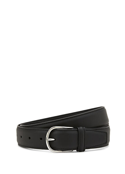Black Mens Leather Belt