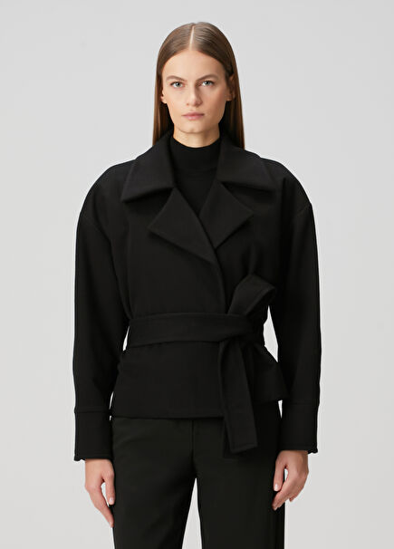 Valentina Black Wool Coat