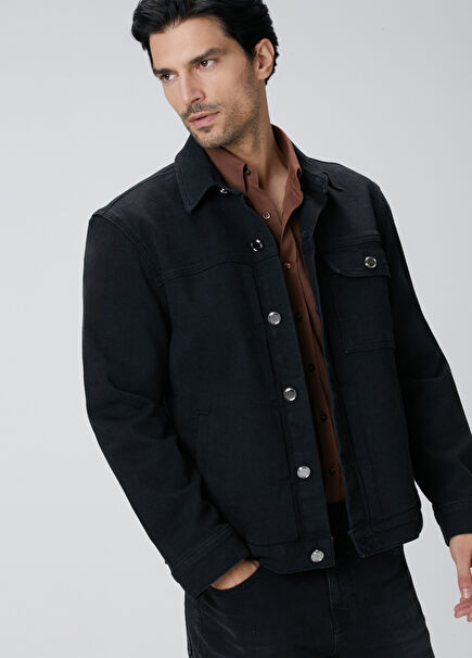 Black Denim Coat