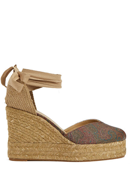 x Etro Chiara Kahverengi Desenli Kadın Espadril