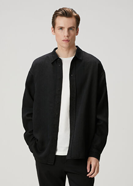 Penn Black Linen Shirt