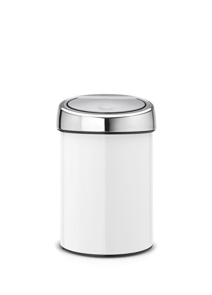 White Touch Wall Type Trash Can 3 lt