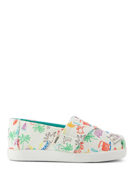 10022107 Alpargata Classic Marshmallow White Sketchbook Printed Girls' Espadrille