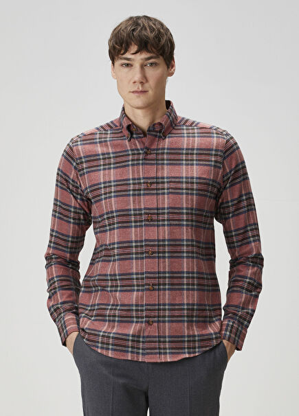 Kırmızı Ekose Desenli Gömlek