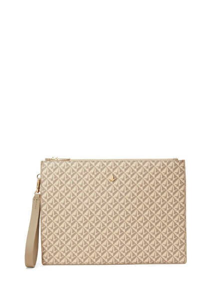 Monogram Camel Women's Hand Portfolio