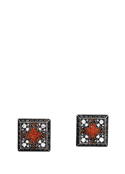 Mosaic Silver Gold Cufflinks