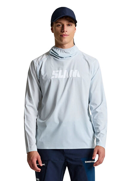 Od Tech Hooded Gri Kapüşonlu Uzun Kollu Erkek T-Shirt