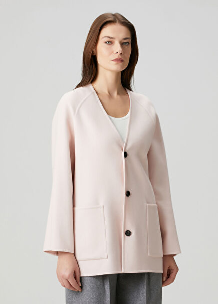 Pink Wool Cardigan