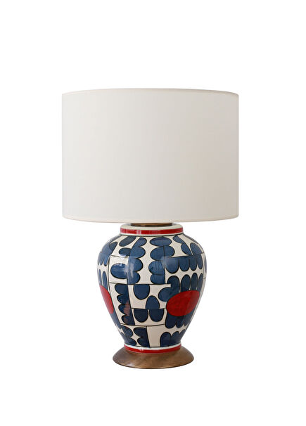 Cabarnet Blue Patterned Ceramic Lampshade