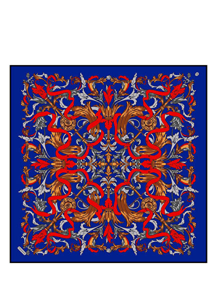 Barok Kurdele Desenli Twill İpek Kadın Eşarp